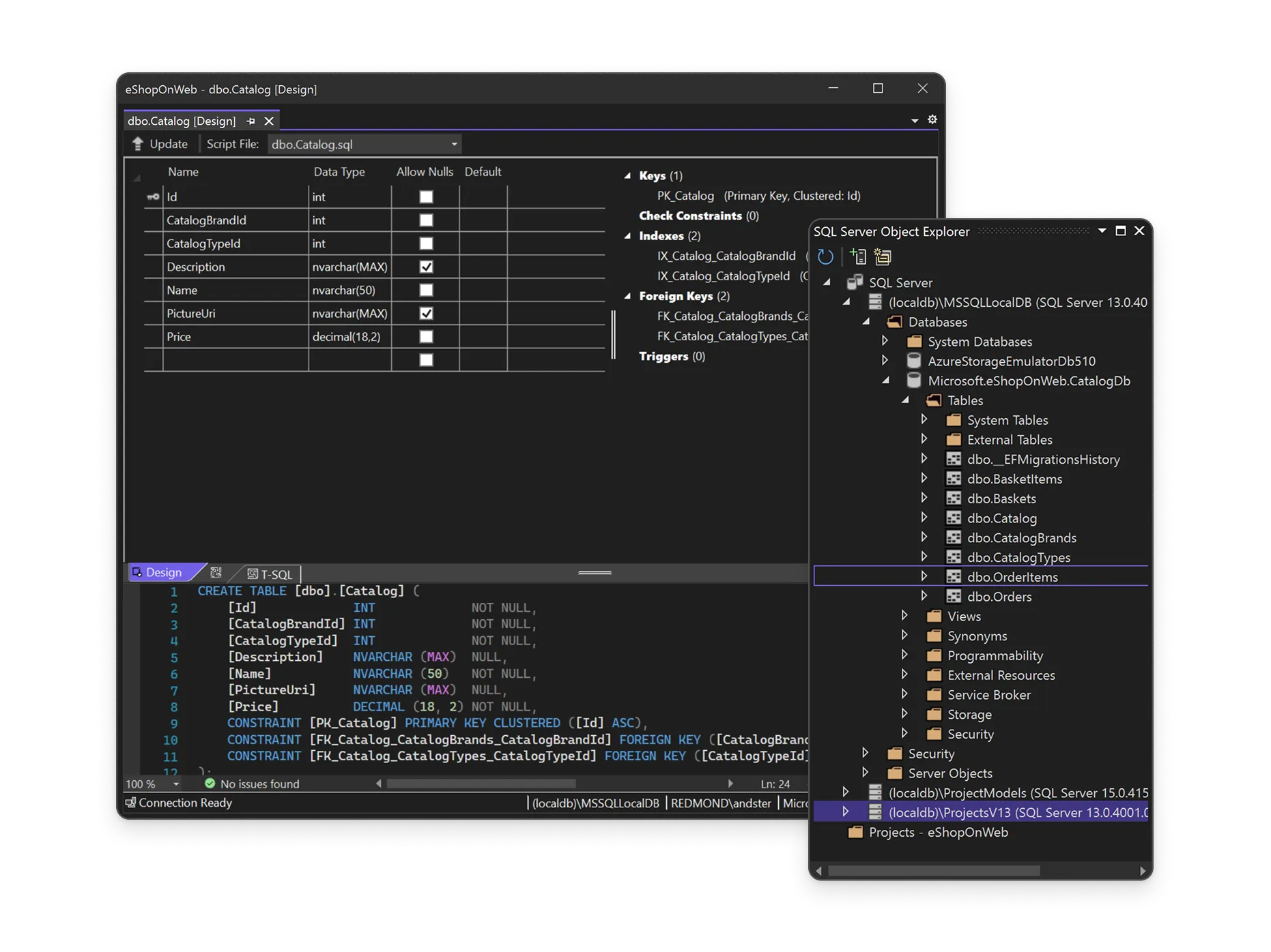 data screenshot